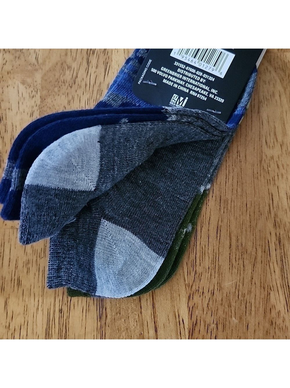 New 3 Pair Beverly Hills Polo Club Low Cut Socks Blue Camo Green Camouflage Kids - Picture 3 of 11